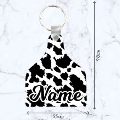 Black and White Cow Cattle Tag