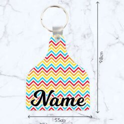 Colourful Chevrons Cattle Tag