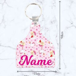 Little Girls and unicorns Cattle Tag