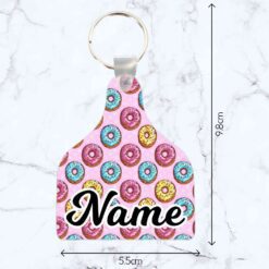Pink Donuts Cattle Tag
