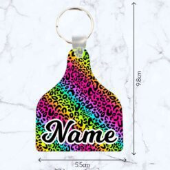 Rainbow Cheetah Cattle Tag