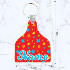 Red Stars Cattle Tag