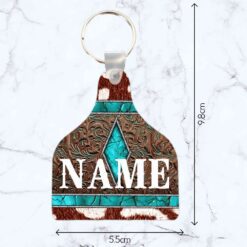 Cow Hide Turq Cattle Tag