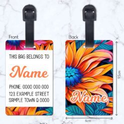 Floral Luggage Tag