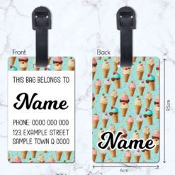 Mint Icecreams Luggage Tag