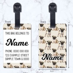 Puppy Pugs Luggage Tag