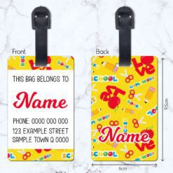 Going to School - Yellow Luggage Tag