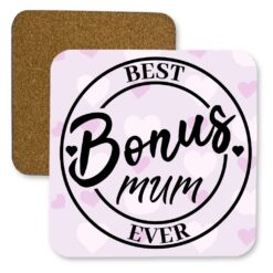 Best Bonus Mum  Square MDF Coaster