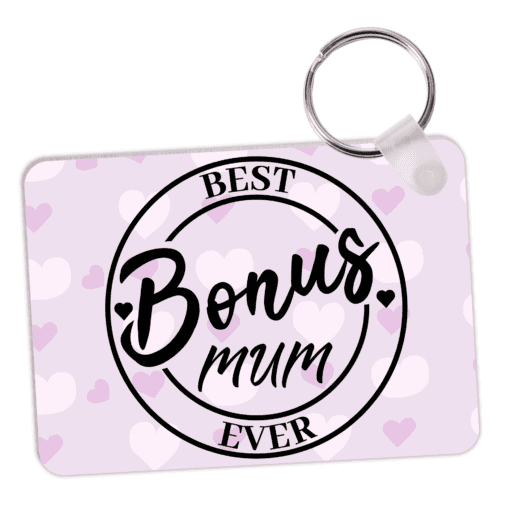 Best Bonus Mum Ever  Rectangle Keyring