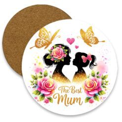 The Best Mum  Round MDF Coaster