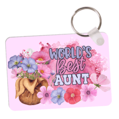 World's Best Aunt  Rectangle Keyring