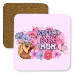 World's Best Mum  Square MDF Coaster