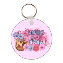 World's Best Nana Circle Keyring