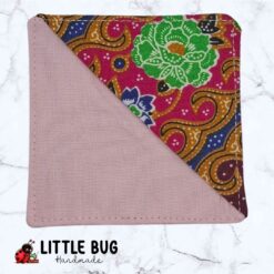 Flowers Amongst the Waves Pink Corner Bookmark