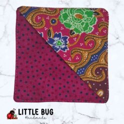 Flowers Amongst the Waves Dark Pink Corner Bookmark