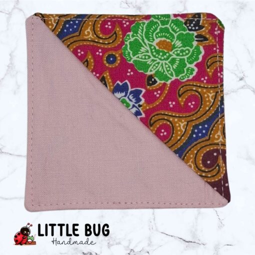 Flowers Amongst the Waves Pink Corner Bookmark