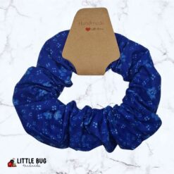 Blue Flowers Scrunchie