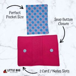 Blue Geometric Card Wallet