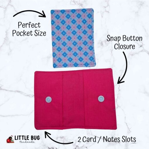 Blue Geometric Card Wallet