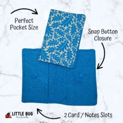 Blue Leave Card Wallet