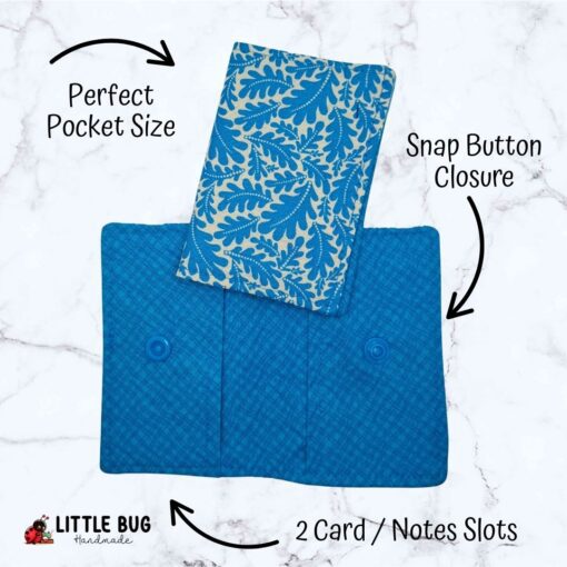 Blue Leave Card Wallet
