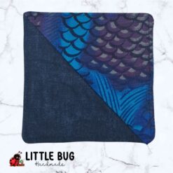 Blue Mermaids Scales Corner Bookmark
