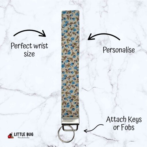 Blue Rose Bed Key Fob