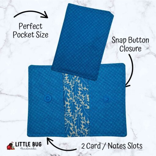 Blue Wavy Card Wallet