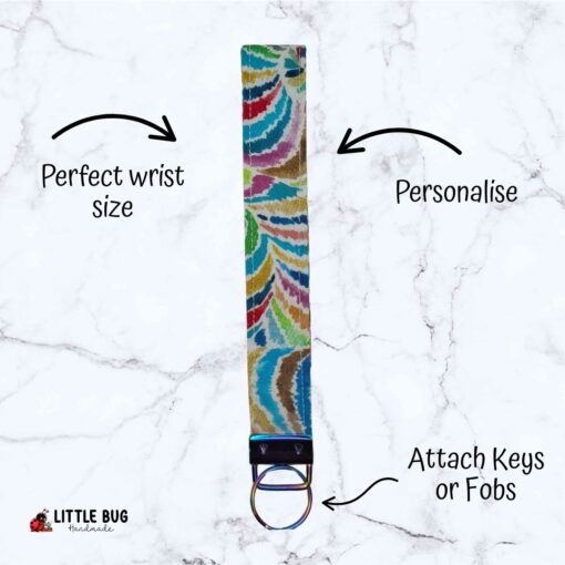 Colourful Zebra Key Fob