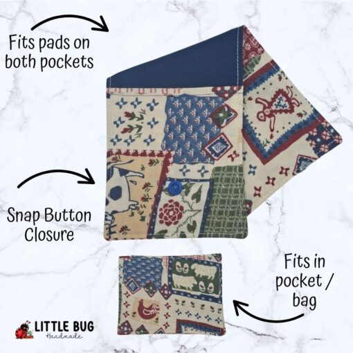 Country Patchwork Feminine Hygiene Travel Pouch