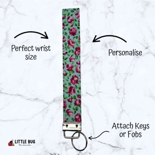 Dainty Roses Key Fob