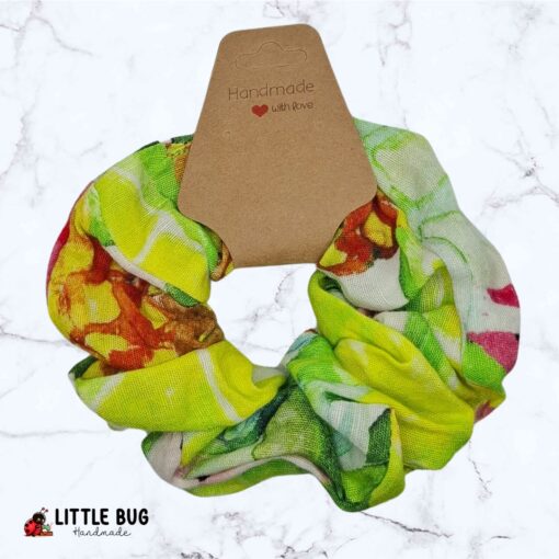 Floral Woven Scrunchie