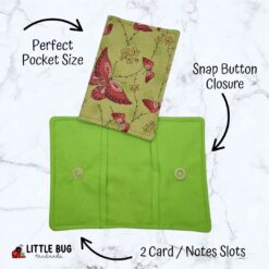 Green Butterflies Card Wallet