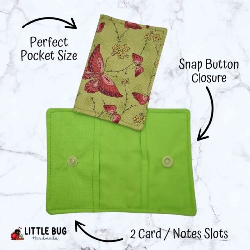 Green Butterflies Card Wallet