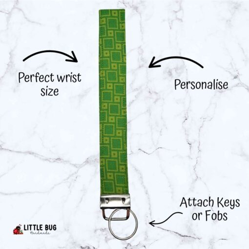 Green Geometric Key Fob