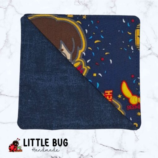 HP on Navy Corner Bookmark