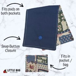 Navy Country Patchwork Feminine Hygiene Travel Pouch