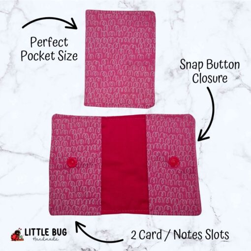 Pink Doodles Card Wallet