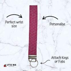 Pink Doodles Key Fob