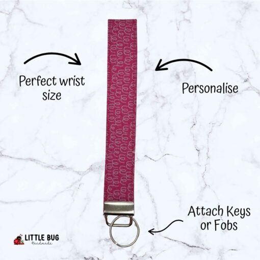 Pink Doodles Key Fob