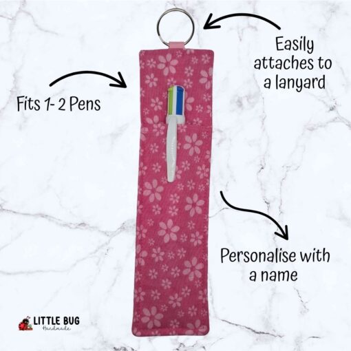 Pink Floral Pen Buddy