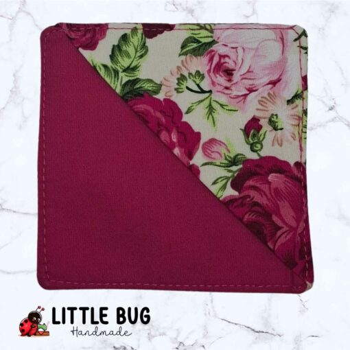 Pink Flowers on Cream Corner Bookmark