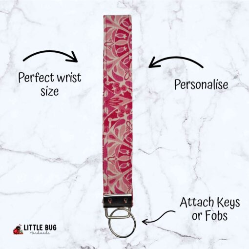 Pink Patterns Key Fob