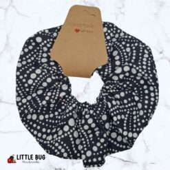 Polka Patterns BW Scrunchie