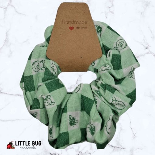 Pooh Green Scrunchie