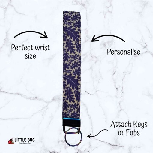 Purple Leaves Key Fob