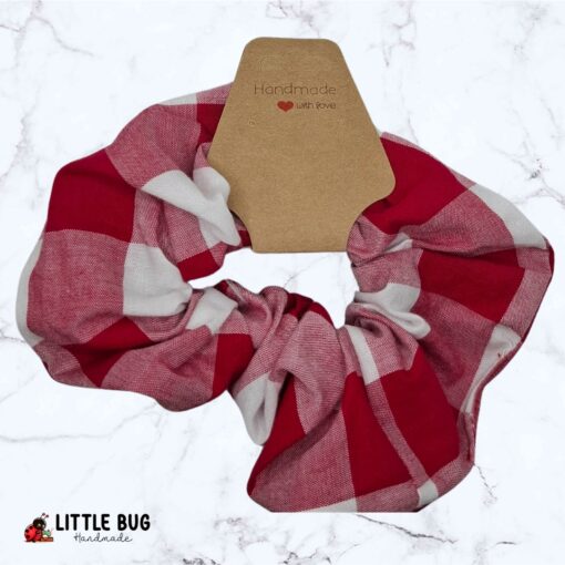Red Gingham Scrunchie