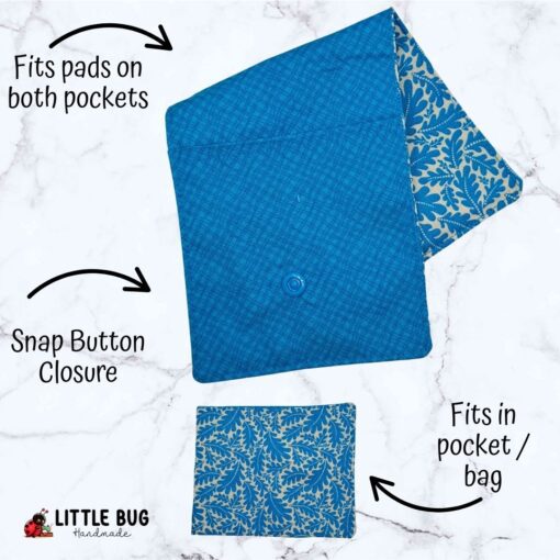 Wavy Blue Feminine Hygiene Travel Pouch