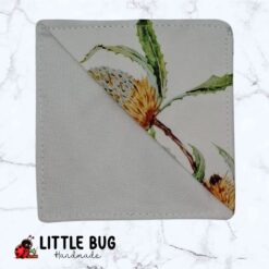 White Floral Corner Bookmark