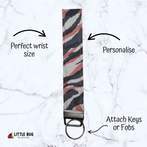 Zebra Stripes Key Fob